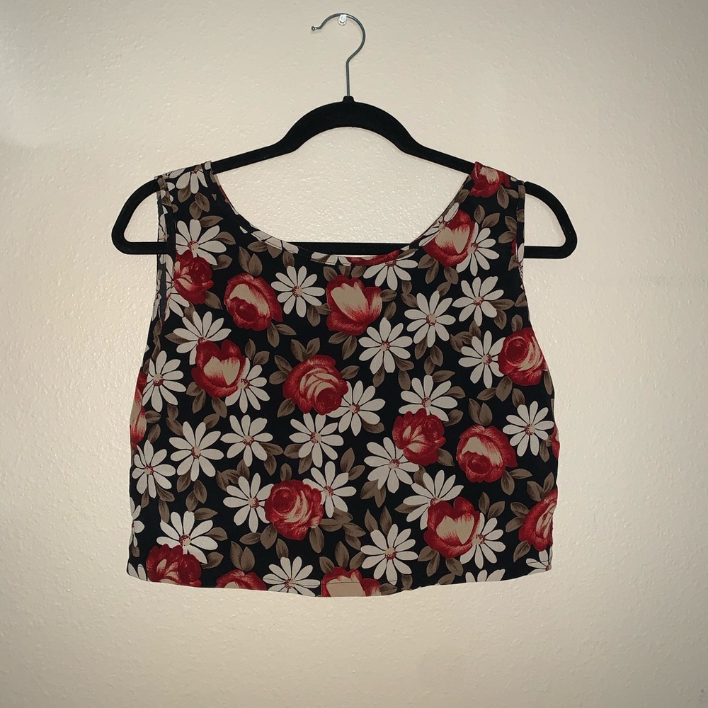 Floral Crop Top/Button Up Set